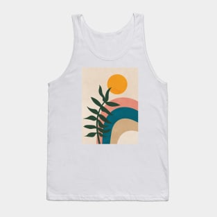 Abstract Geometric Nordic Rainbow Tank Top